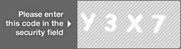 captcha code for visual authentication  letter Y number 3 letter X number 7