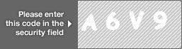 captcha code for visual authentication  letter A number 6 letter V number 9