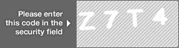 captcha code for visual authentication  letter Z number 7 letter T number 4