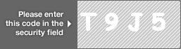 captcha code for visual authentication  letter T number 9 letter J number 5