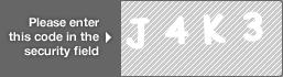captcha code for visual authentication  letter J number 4 letter K number 3